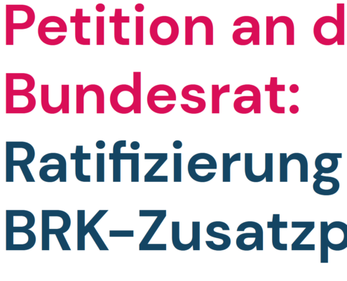 Textbild: Petition an den Bundesrat: Ratifizierung des BRK-Zusatzprotokolls