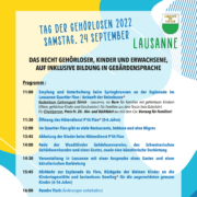 Tag der Gehörlosen in Lausanne am 24. September 2022