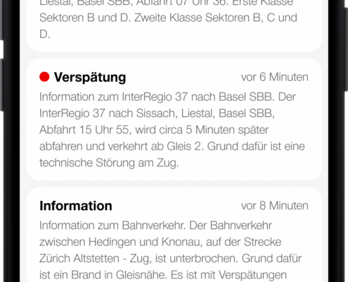 Screenshot App «SBB Inclusive»