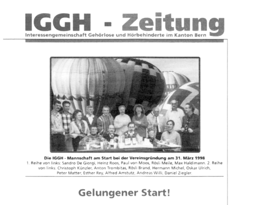 Titelbild IGGH-Zeitung mit Gruppenfoto vom Vorstand.