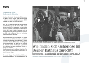 Eine Seite aus dem Chronikbuch mit Zeitungsartikel zum Berner Rathaus.